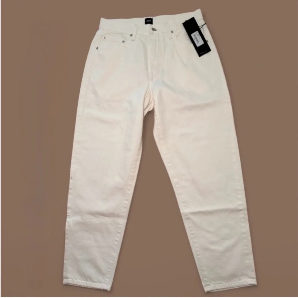 🎉HP🎉Anthropology Edwin Anderson Ankle Ivory Straight Cropped High Rise Size 28 - Picture 2 of 4